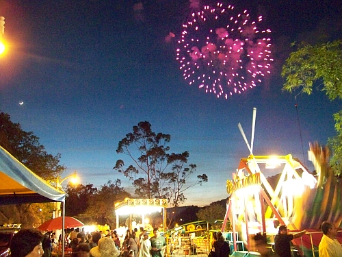 Mexican fiestas with fireworks