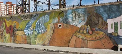 Uruguay drum mural
